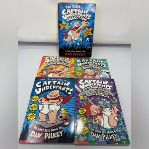 The First Captain Underpants By Dave Pilkey Collection Set Of 4 Paperback Book